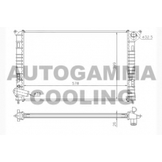 104289 AUTOGAMMA Радиатор, охлаждение двигателя