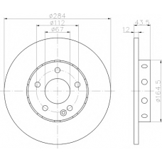 8DD 355 102-951 HELLA PAGID Тормозной диск