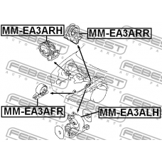 MM-EA3AFR FEBEST Подвеска, двигатель