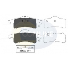 CBP01231 COMLINE Комплект тормозных колодок, дисковый тормоз
