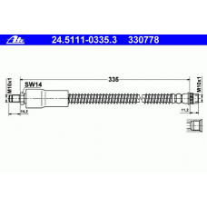 24.5111-0335.3 ATE Тормозной шланг