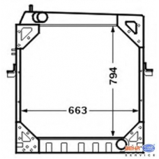 8MK 376 709-571 HELLA Радиатор, охлаждение двигателя