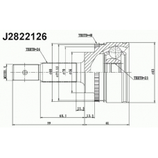 J2822126 NIPPARTS Шарнирный комплект, приводной вал