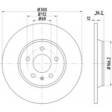 8DD 355 113-921 HELLA PAGID Тормозной диск