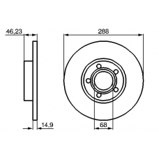 0 986 478 545 BOSCH Тормозной диск