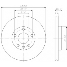 8DD 355 105-531 HELLA PAGID Тормозной диск