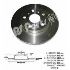 IBT-1236 IPS Parts Тормозной диск