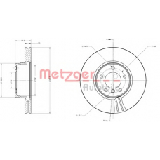 6110208 METZGER Тормозной диск