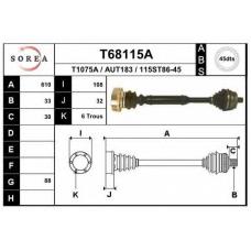 T68115A EAI Приводной вал