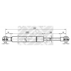 91573 MAPCO Газовая пружина, крышка багажник