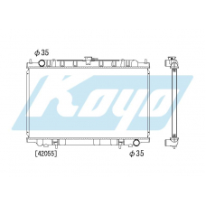 PA020403 KOYO P-tank corrugate-fin ass'y