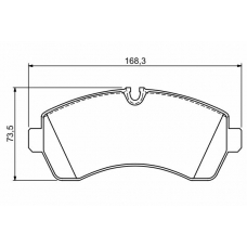 0 986 494 194 BOSCH Комплект тормозных колодок, дисковый тормоз