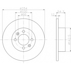 8DD 355 102-271 HELLA Тормозной диск