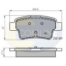 CBP01528 COMLINE Комплект тормозных колодок, дисковый тормоз