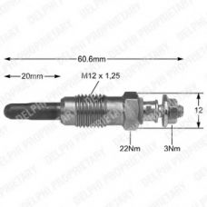 HDS341 DELPHI Свеча накаливания