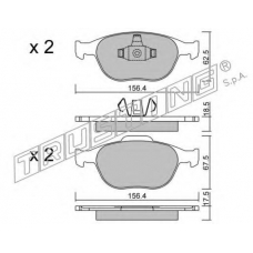 549.0 TRUSTING Комплект тормозных колодок, дисковый тормоз