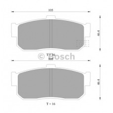 0 986 505 972 BOSCH Комплект тормозных колодок, дисковый тормоз