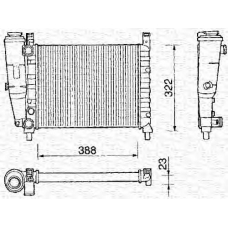 350213129000 MAGNETI MARELLI Радиатор, охлаждение двигателя