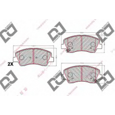 BP2207 DJ PARTS Комплект тормозных колодок, дисковый тормоз