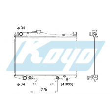 PA010102 KOYO P-tank corrugate-fin ass'y