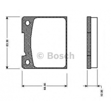 0 986 TB2 483 BOSCH Комплект тормозных колодок, дисковый тормоз