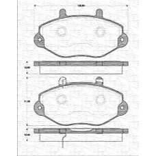 363702161193 MAGNETI MARELLI Комплект тормозных колодок, дисковый тормоз