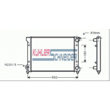 2302501 KUHLER SCHNEIDER Радиатор, охлаждение двигател