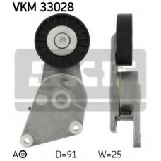 VKM 33028 SKF Натяжной ролик, поликлиновой  ремень