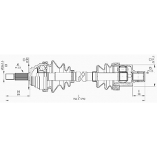 DRS6113.00 OPEN PARTS Приводной вал