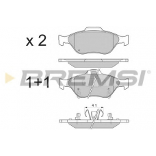 BP3255 BREMSI Комплект тормозных колодок, дисковый тормоз