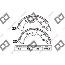 BS1110 DJ PARTS Комплект тормозных колодок