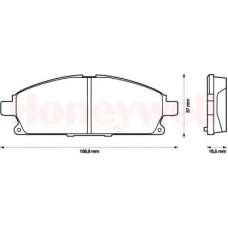 572466B BENDIX Комплект тормозных колодок, дисковый тормоз