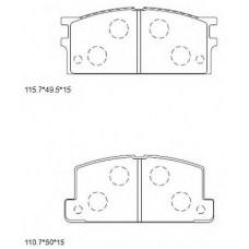 KD4347 ASIMCO Комплект тормозных колодок, дисковый тормоз