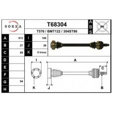 T68304 EAI Приводной вал