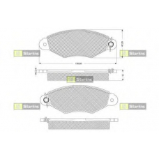 BD S181P STARLINE Комплект тормозных колодок, дисковый тормоз