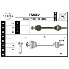 T58031 EAI Приводной вал