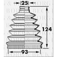 BCB6124 BORG & BECK Пыльник, приводной вал