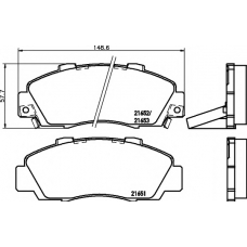 8DB 355 016-441 HELLA PAGID Комплект тормозных колодок, дисковый тормоз