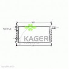 31-0759 KAGER Радиатор, охлаждение двигателя