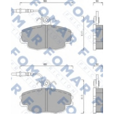 FO 498681 FOMAR ROULUNDS Комплект тормозных колодок, дисковый тормоз