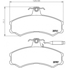 8DB 355 006-011 HELLA PAGID Комплект тормозных колодок, дисковый тормоз