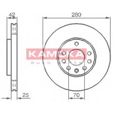 1032082 KAMOKA Тормозной диск