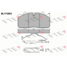 BL1758D2 FTE Комплект тормозных колодок, дисковый тормоз