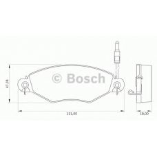 0 986 BB0 102 BOSCH Комплект тормозных колодок, дисковый тормоз