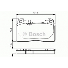 0 986 TB3 212 BOSCH Комплект тормозных колодок, дисковый тормоз