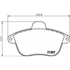 8DB 355 019-071 HELLA PAGID Комплект тормозных колодок, дисковый тормоз