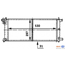 8MK 376 716-461 HELLA Радиатор, охлаждение двигателя