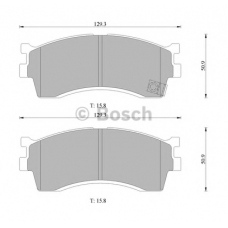 0 986 505 097 BOSCH Комплект тормозных колодок, дисковый тормоз