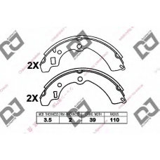 BS1393 DJ PARTS Комплект тормозных колодок