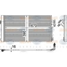 8FC 351 343-004 HELLA Конденсатор, кондиционер